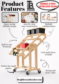 Transforming Shelf Workbench + Free 130+ Woodworking Plans Bundle - Digital Build Plans - Benji the WoodWorker