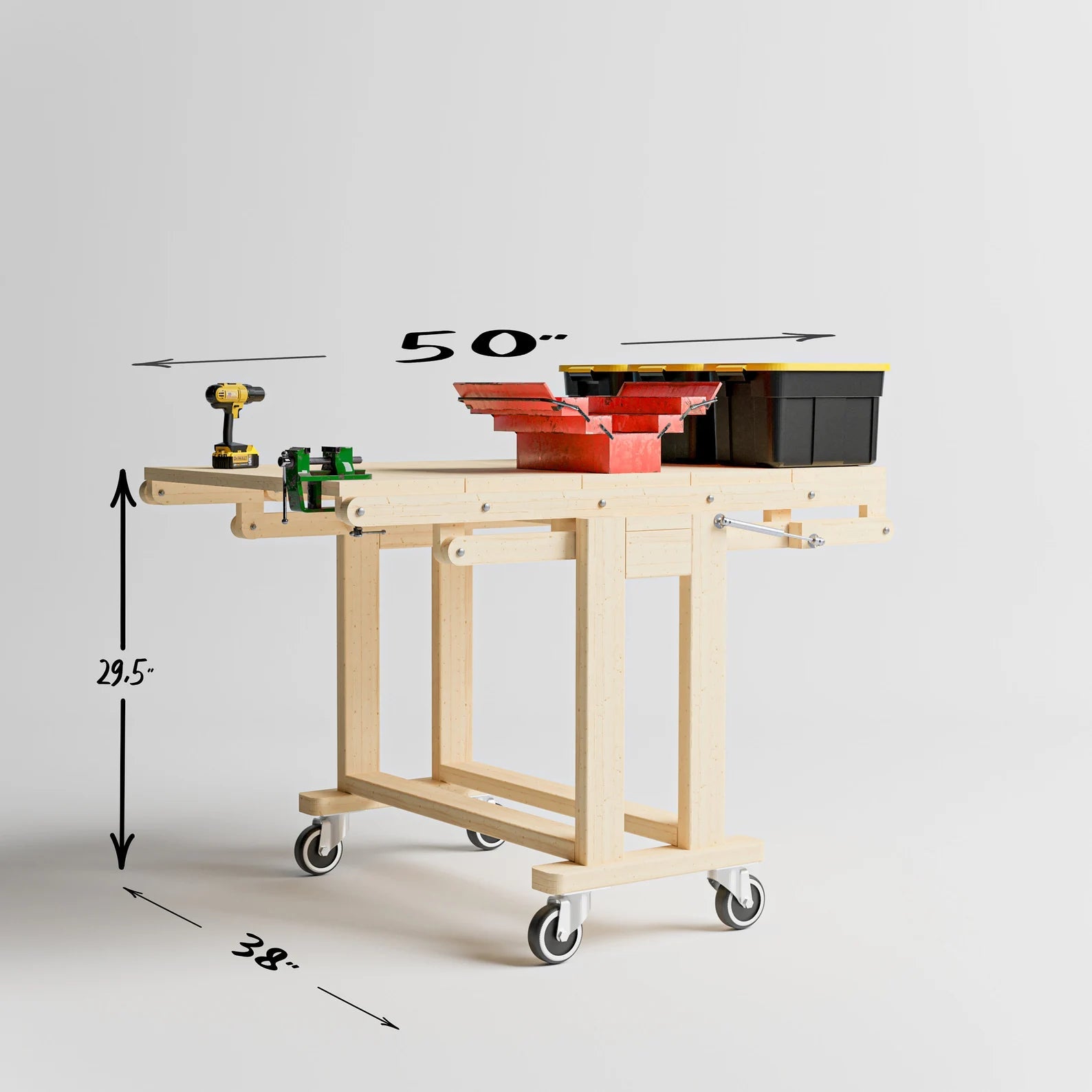 Transforming Shelf Workbench + Free 130+ Woodworking Plans Bundle - Digital Build Plans - Benji the WoodWorker