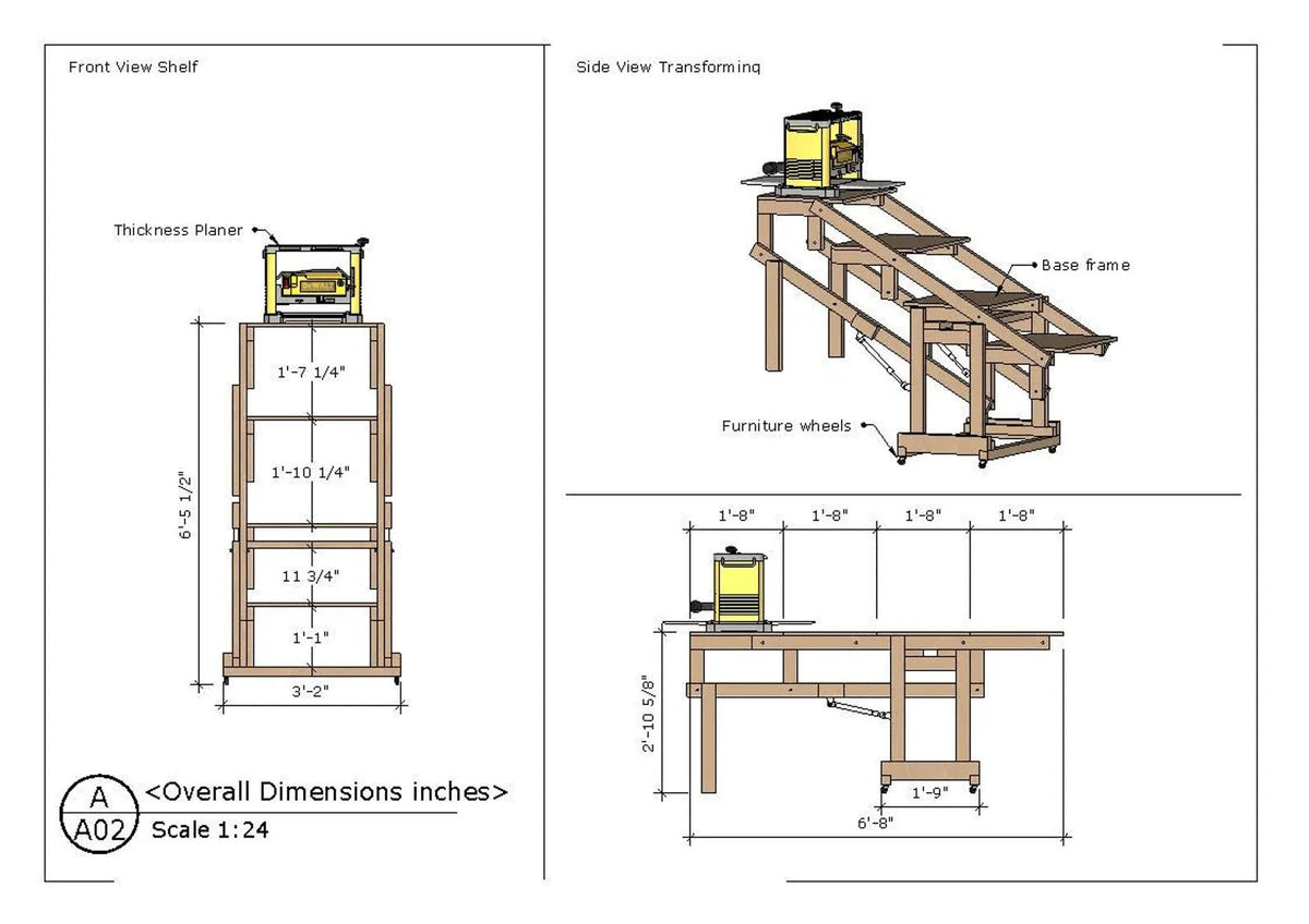 Transforming Shelf-Workbench Plan + 2 Free Bonus Plans - Benji the WoodWorker