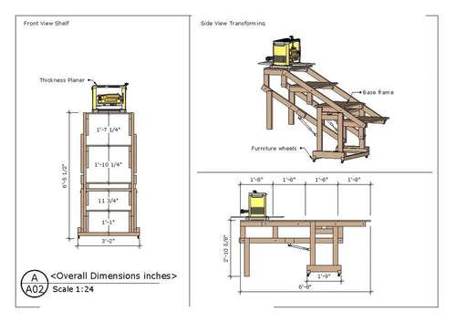 Transforming Shelf-Workbench Plan + 2 Free Bonus Plans - Benji the WoodWorker